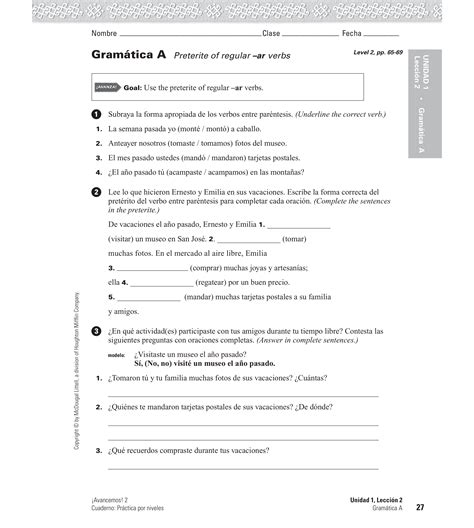 Gramatica a answer key - "Abriendo Paso Gramatica Answers" is a reference book or answer key for the textbook "Abriendo Paso Gramatica," which is a Spanish grammar book commonly used in Spanish language education. The book provides explanations and exercises to help students practice and reinforce their understanding of Spanish grammar rules and concepts. 